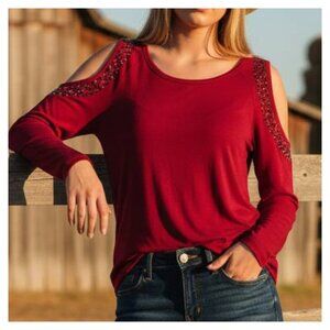 Cowgirl Tuff Co. Cold Shoulder Top